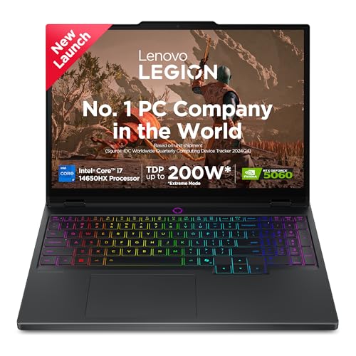 Image of Lenovo Legion Pro 5 2025 Intel Core i7-14650HX| NVIDIA RTX 5060 8GB (32GB RAM /1TB SSD /WQXGA IPS /240Hz /16(40.64cm) /Windows 11 /Office 2024+AI Now /Black /2.4Kg), 83NN0046IN AI Powered Gaming Laptop