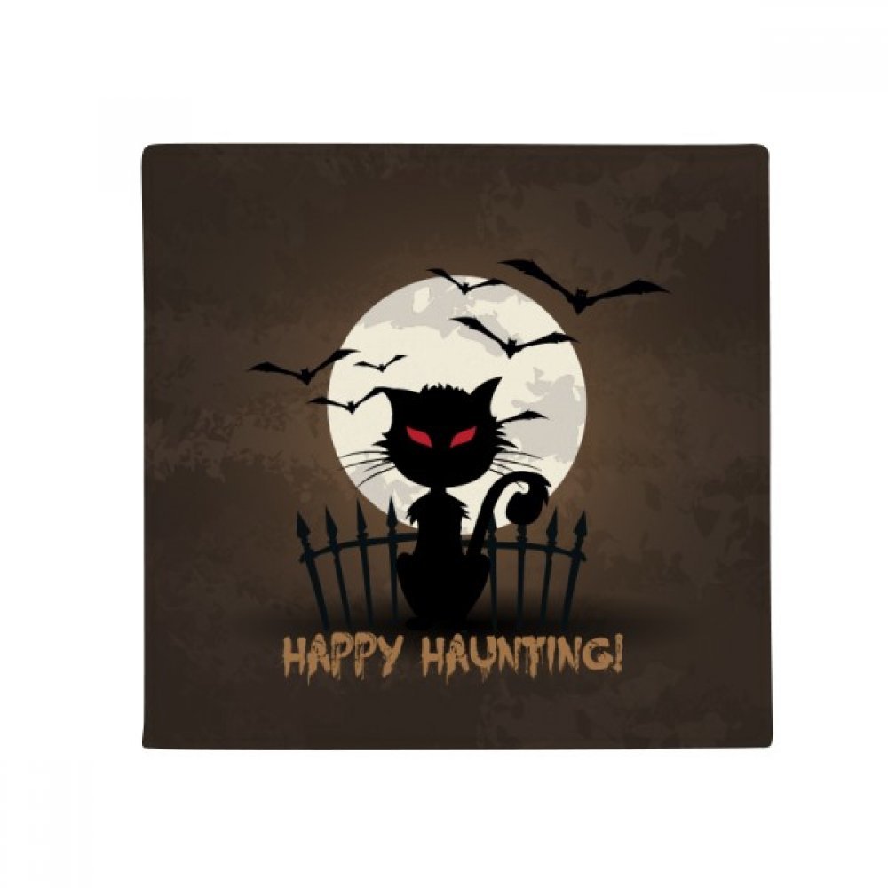 Tapis de sol chat d'Halloween 60x60cm antidérapant multicolore pour entrée et cuisine