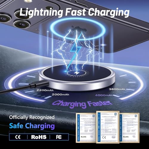 Image of Phone Mount for Toyota RAV4 (2013-2018),15W Wireless Car Charger,Magnetic Phone Holder,Dashboard Hands Free Mobile Holder,360 Adjustable,2014 2015 2016 2017 RAV-4 Interior Accessories,New Car Gifts