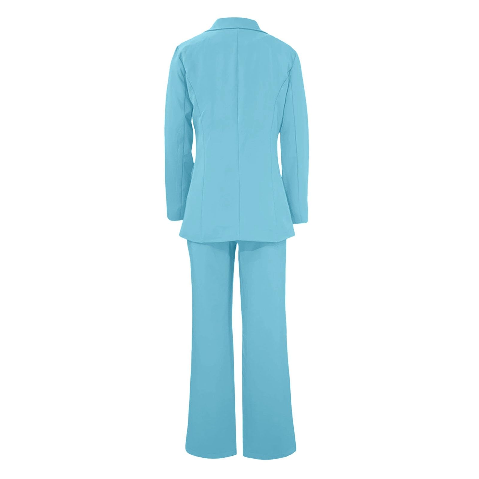 Ensemble Femme Deux Pièces Pantalon Long à Manches avec Veste Droite Tenue Professionnelle Bureau Confortable Quotidien Automne Hiver Printemps