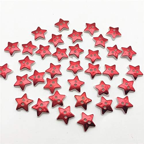 Miniatura 4 de 100 botones de estrella de árbol de Navidad en oro amarillo