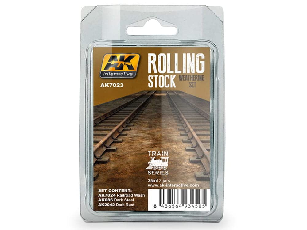Ak Interactive Ak Trains Weathering Set Ak7023 Rolling Stock Weathering (3X35ml)