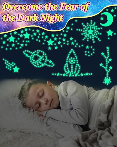 201 Pcs Stickers Brillantes de Estrellas para Pared y Techo miniatura 2