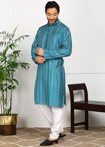 Image of Amazon Brand - Tavasya Men Maroon Self-Design Sequinned