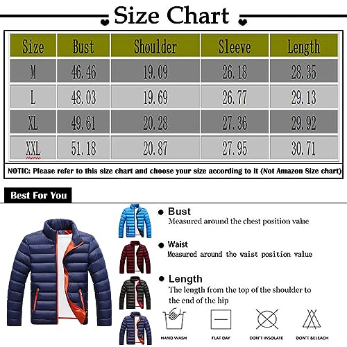 Ymosrh Men's Down Jacket Winter Coats Water-Resistant Lightweight Packable Puffer Jacket Casual Outerwear Jacket, M-2XL3