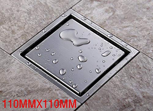 XINGSHANG Floor Drain Shower Tile Insert Square Floor Waste Grates Bathroom Shower Drain 150 X 150Mm Or 110 X 110Mm,304 Stainless Steel Dr051,110X110 Mm
