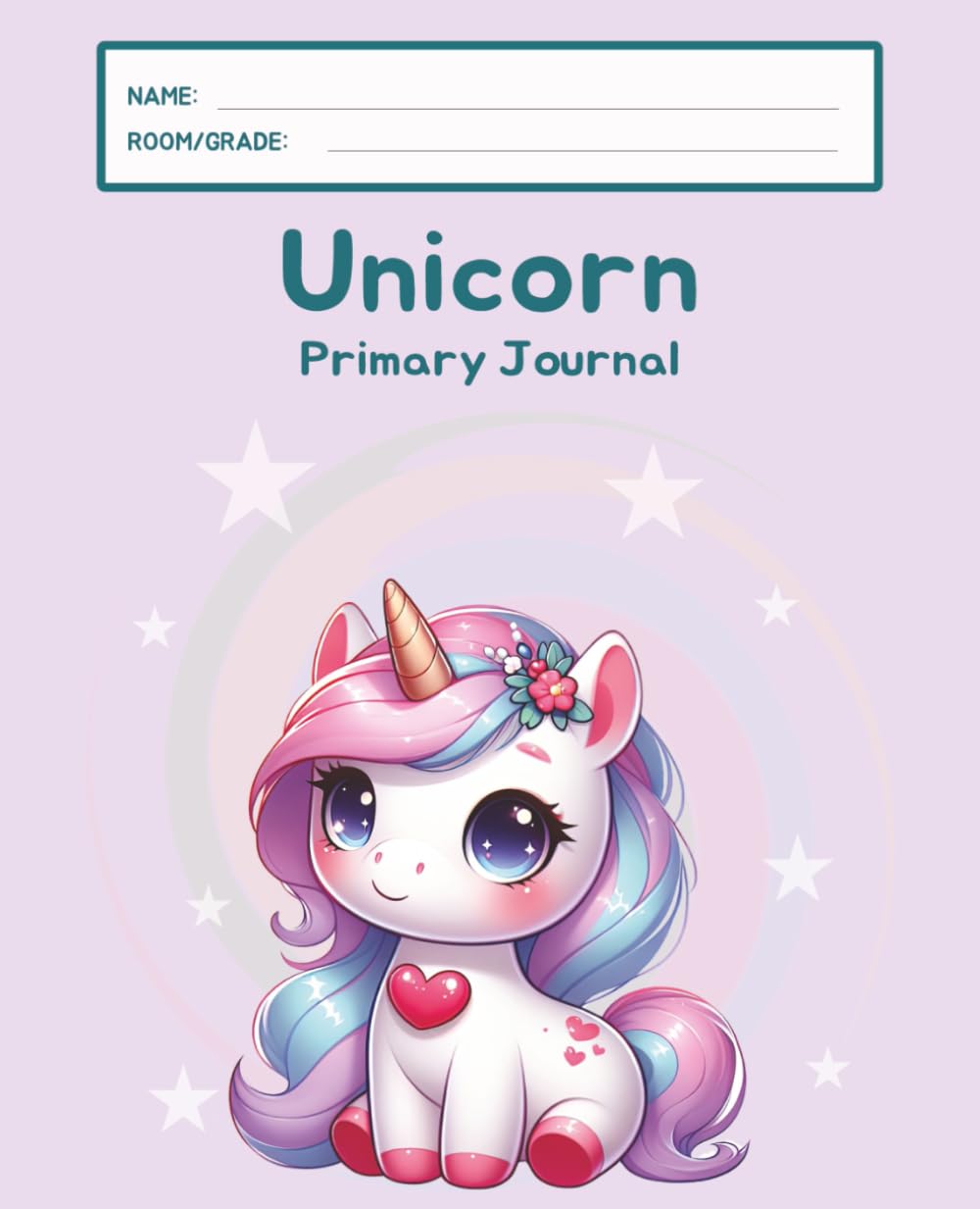 Unicorn Primary Journal: K-2 Draw and Write Composition Notebook: 124 Pages of Dashed Handwriting Lines Practice with Picture Box - The Magical Sparkle Collection (Lilac Edition)