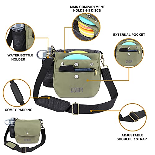 Qogir Lightweight Disc Golf Bag: Durable Disc Golf Bag With 8+ Disc Capacity, Introductory Discs Golf Bag, Holds Water Bottle And Accessories, Great For Beginners #TOP1