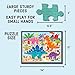 Mudpuppy Mighty Dinosaurs – 12 Piece Puzzle with Reusable Zipper Pouch Featuring Colorful and Fun Illustrations of Prehistoric Dinosaurs Perfect for Easy Storage and Travel