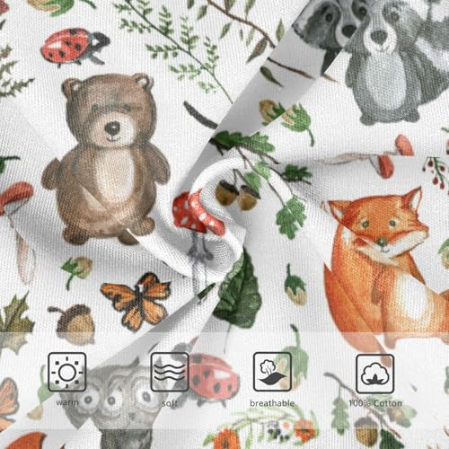 Boys' Exclusive Briefs Toddler Underwear 95% Combed Cotton Boxerbriefs 2T Forest Animal Pattern Woodland 373