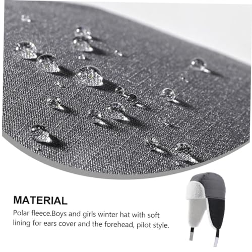 Unisex Windproof Hat for Boy Girl Warm Outdoor Ski Hat Soft Lining for Cold Weather Activities Black4