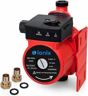 IONIX Automatic Water Pressure Pump Suitable for Hot Water Circulation, Washing Machine, RO Shower, (Blue/Red Color)