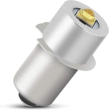 eecoo Upgrade LED Flashlight Bulb, 5W 6-24V P13.5S High Power LED Upgrade Bulb Replacement Part LED Conversion Kit Bulbs for Torch Tooling Lantern Work Light Bulbs Replacement1 Pack