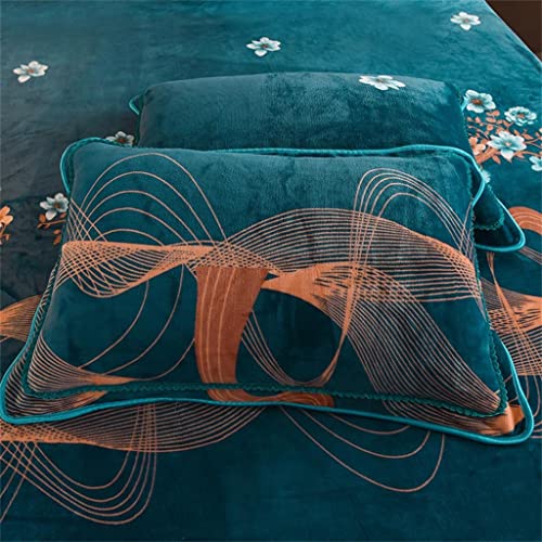Housse de couette flanelle douillette ensemble de lit chaud et moelleux - 6