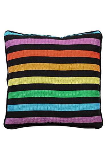 Image of Swayam Set of 5 Striped Print Cotton Multicolour Cushion Cover | 12 x 12 Inch | Soft Breathable Fabric with Hidden Zipper | Decorative & Stylish Cushion Covers for Sofa, Living Room, Bedroom & Couch