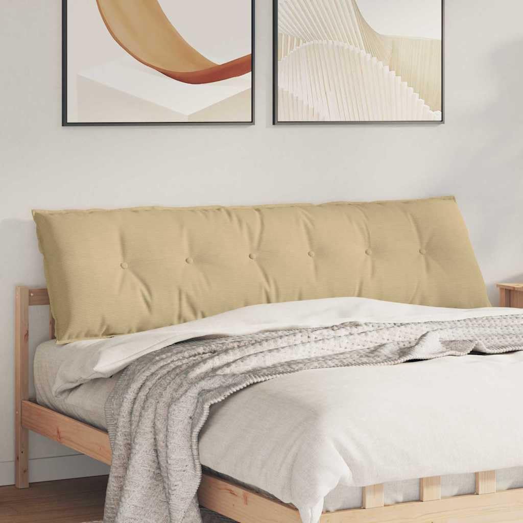 Poduszka na oparcie, szaro-zielona, 180 x 50 cm, materiał sztruksowy z wypełnieniem poliestrowym, zdejmowany pokrowiec, ergonomiczna poduszka do czytania na sofę, łóżko, do biura, salonu