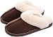 Produktbild Kemosen Damen Hausschuhe Herren Pantoffeln Winter Warme Weiche Slippers Plüsch Flauschige Flache Schuhe,Kaffee,40/41 EU