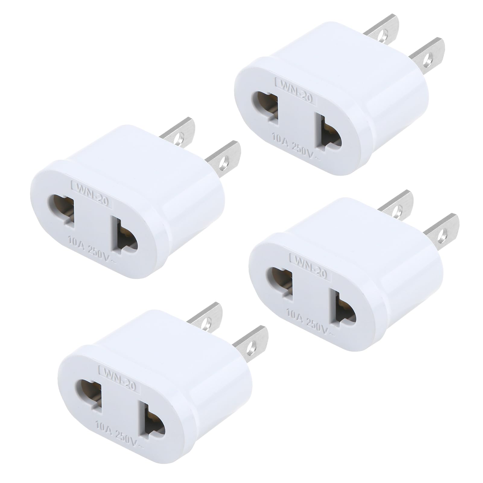 Kit 20 Clavijas Adaptador Europeo A Americano AS 10A 250V | Walmart En