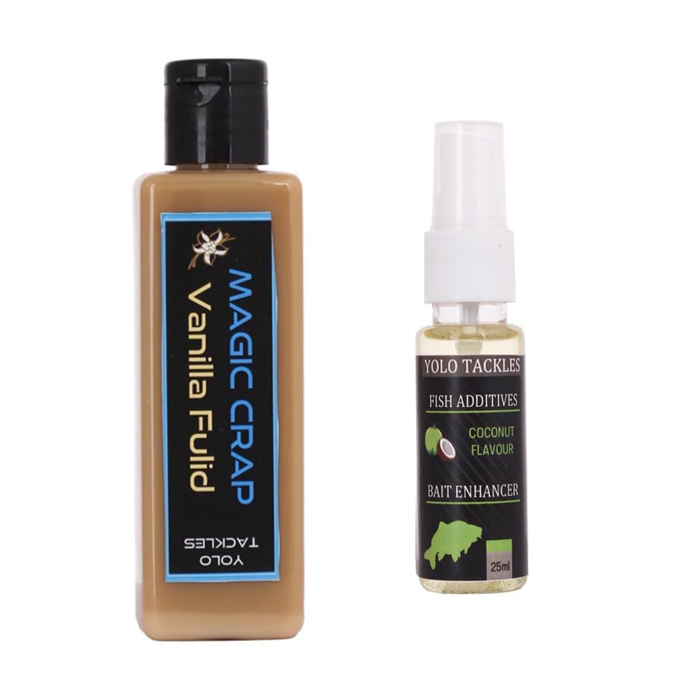 Fishing Coconut Magic Crap Bait 100ml, Vanilla 25ml Attractant Spray Combo-image-5