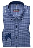 Good Shirt Made in Europe eterna Herren Hemd Langarm Modern Fit  Button-Down Kragen  bügelfrei knitterfrei in Blau  45