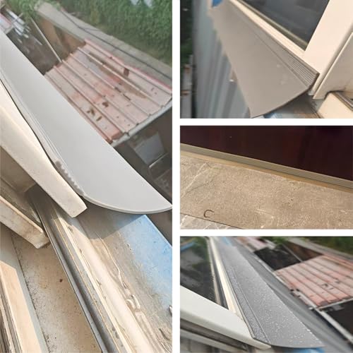 Protector de lluvia flexible de 100 cm para marcos de ventanas y puertas 8
