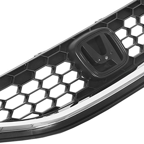 Ecotric Front Grille W/Molding Compatible With 2013-2015 Honda Civic Sedan Replacement For Ho1200216 Ho1202109 71121Tr3A01 71122Tr3A01 Front Bumper Grille Grill #TOP7
