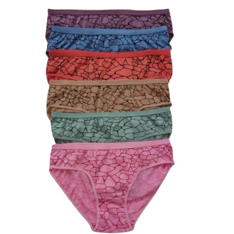 Women's Cotton Blend Bikini Panty, Spider Print, High Waist, Tummy Control, Breathable, Pack of 3, Multicolour-picture-25