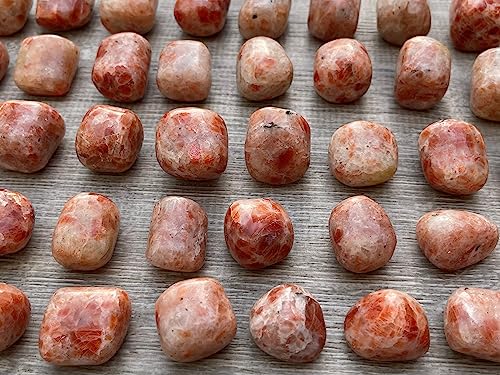Image of GAF TREASURES 1 /2 LB Sunstone Tumbled Stones, Polished Sunstone Gemstone, Sunstone Healing Crystals (Sunstone)