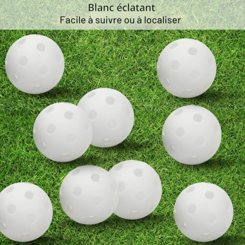 Adwikoso 50 balles de Golf d'entraînement en Plastique avec 2 Tees, 42 mm – vue 4