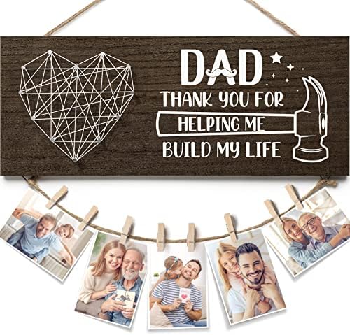 Best Dad Gifts Father's Day Gifts for Dad from Daughter Son Kids, Dad Picture Frame Fathers Day Step Dad Gifts Bonus Dad Birthday Gifts, New Dad Gifts First Father's Day Gifts for Husband from Wife