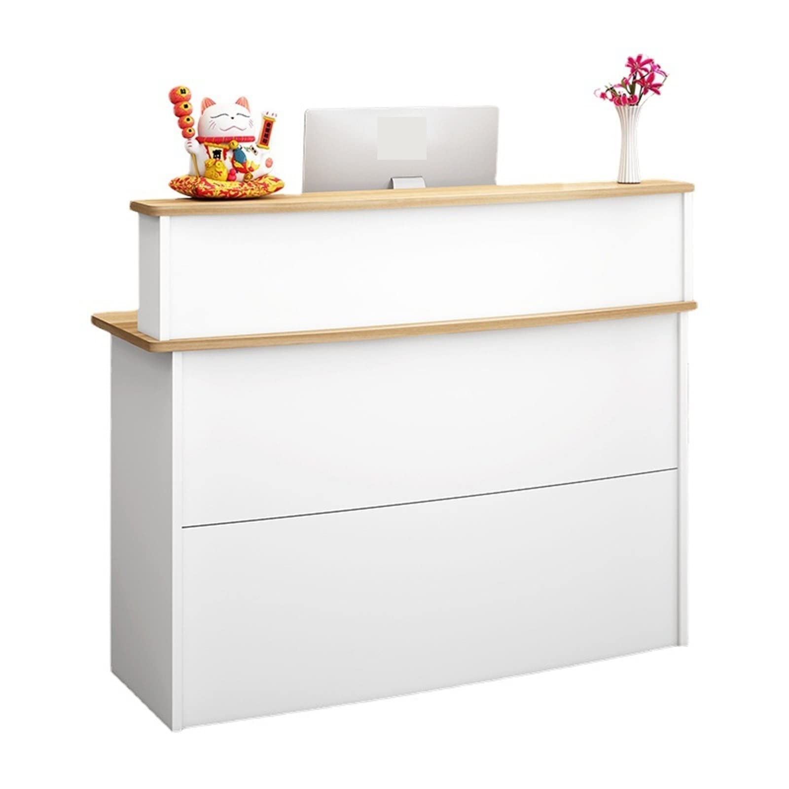 DILLERLE Long Desk Cashier For Small Barbershops Cashier For Hair Salons Bar For Hair Salons Mini Cashier For Small Barbershops Desk