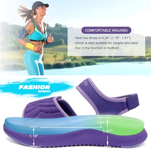 Image of ONCAI Walking Sandals Women,Arch Support Hiking Sandals with Orthotic Outdoor Footbed for Plantar Fasciitis,Water Athletic Platform Sandalias Mujer with 3 Adjustable Strap (US Size 6-12)