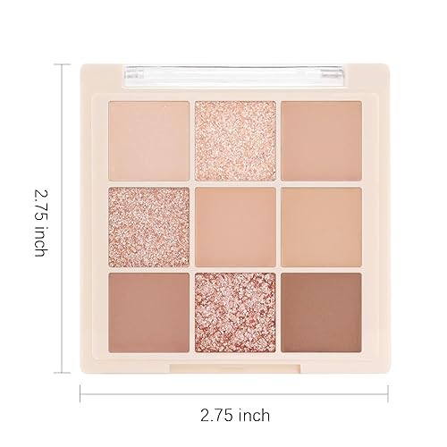 Miniatura 6 de AMY'S DIARY Paleta de sombras de ojos beige rosa nude, paletas de maquillaje de sombra de ojos natural para mujeres, paleta de sombra de ojos de
