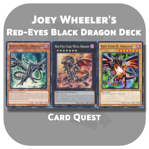 Complete Custom Deck for Yu-Gi-Oh! - Joey Wheeler's Red-Eyes Black Dragon Fusion...