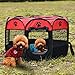 Queiting Foldable Pet Playpen Dog Cat Playpen Soft Fabric Portable Foldable Puppy Run Cage Pet Kennel Indoor Outdoor Use 29
