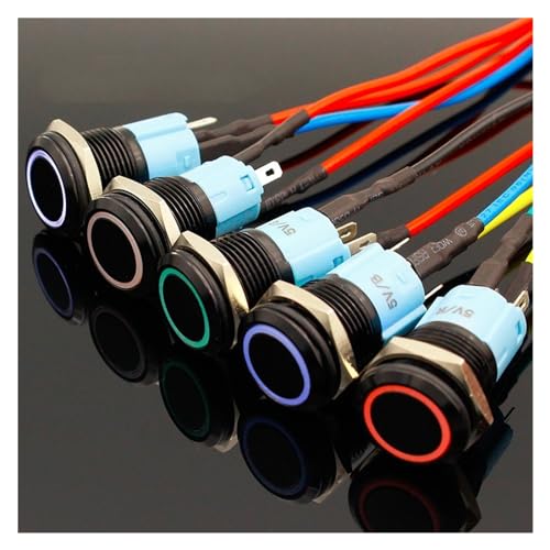 Bouton-poussoir LED pour rénover une voiture ou un bateau étanche 16mm 24V