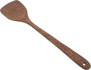 Yardwe Espátula De Madera Para Cocinar: Utensilio De Cocina Antiadherente - Espátula De Madera Con Mango Antideslizante - Espátula Para Servir En Casa O Restaurante