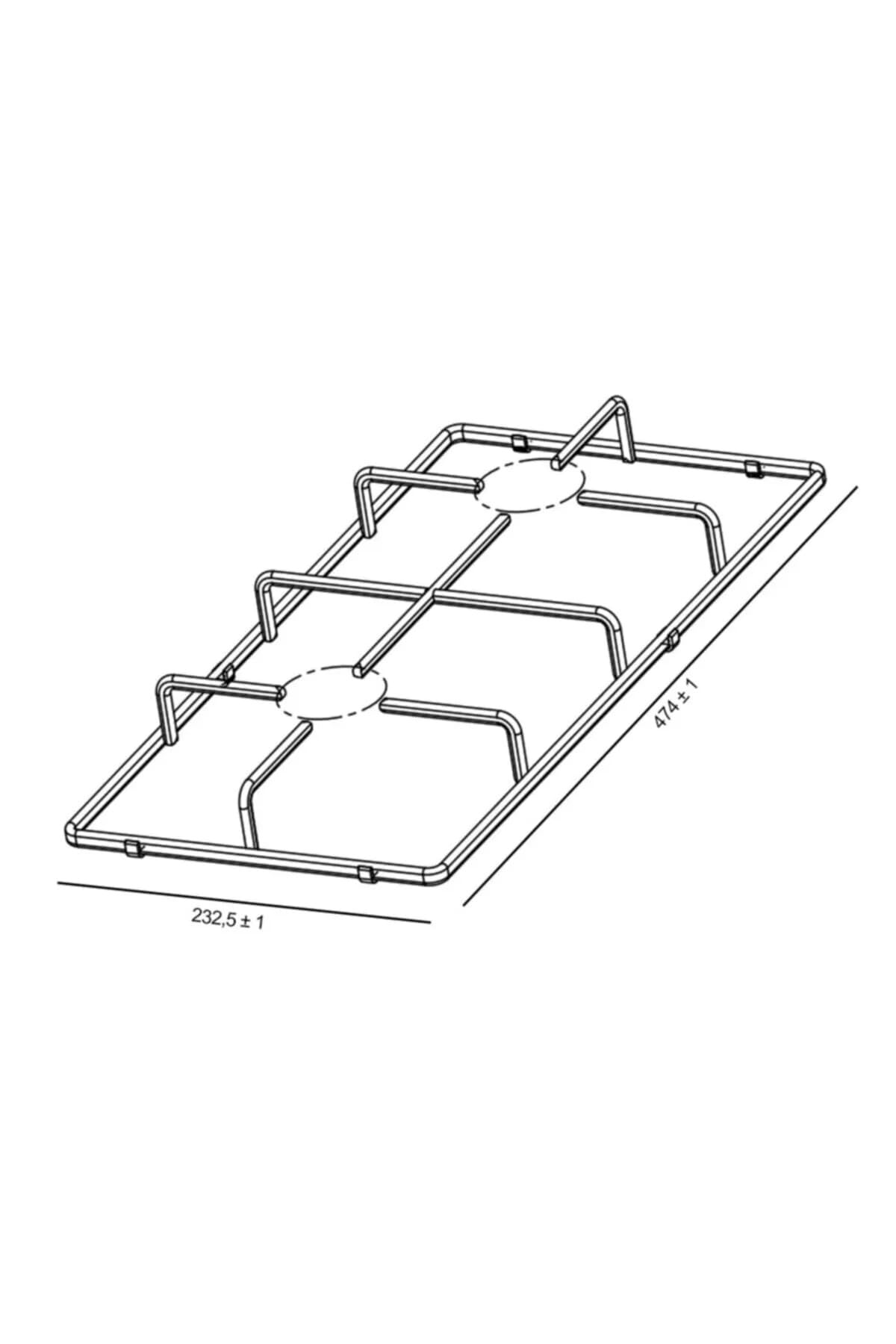 Arçelik 1 (Bir) Ad 47,5 X 23,2 Cm Oem - Ankastre/Set Üstü Ocak Izgarası - 110241259 Beyaz
