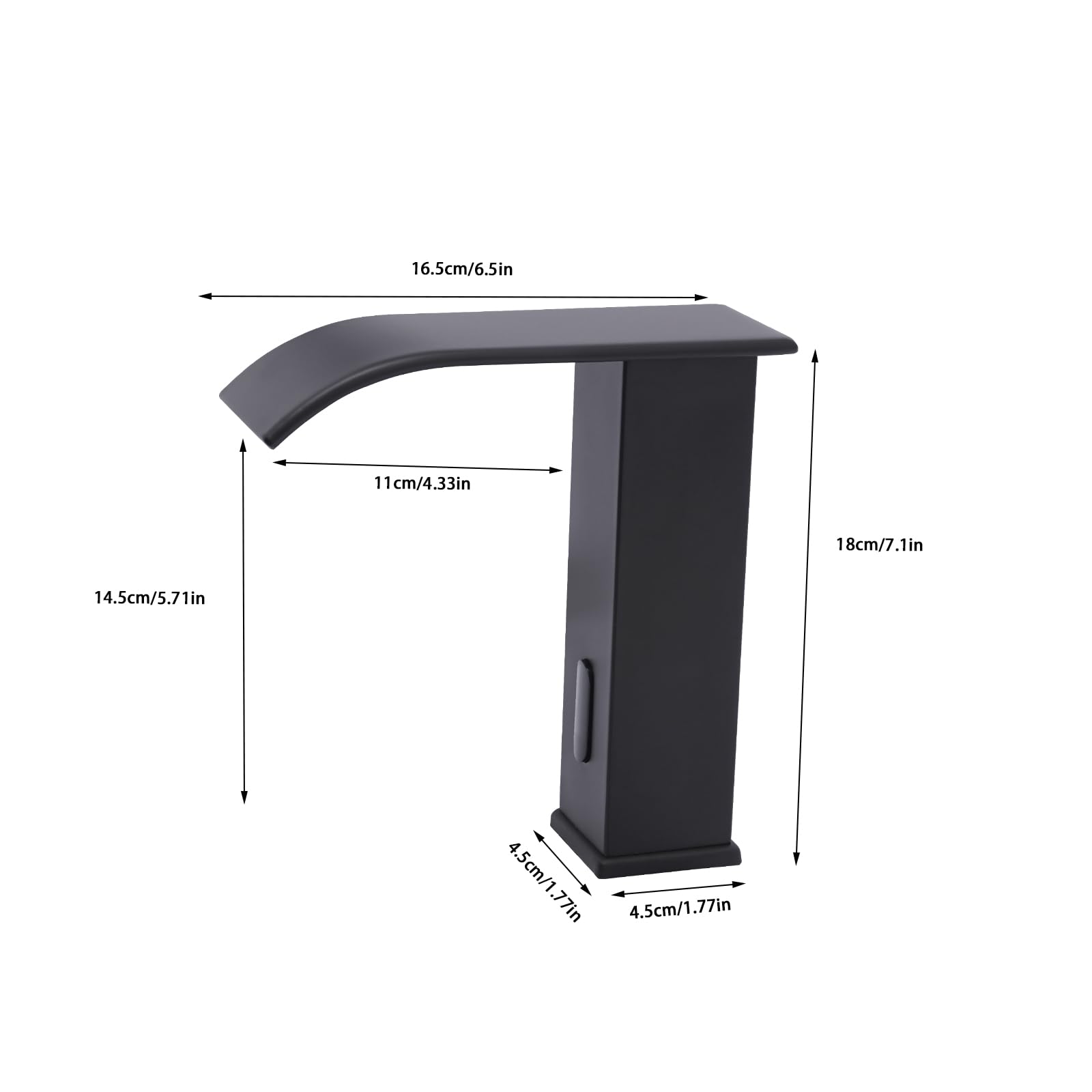 Rubinetto Automatico con Sensore a Infrarossi, Rubinetto per Lavabo Automatico, Miscelatore Lavabo Bagno Con Regolazione a Caldo e Freddo, Distanza di rilevamento 5cm, 0-80°C