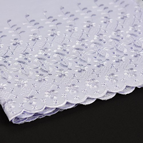 Lilas Broderie anglaise festonné Edge double Bordure en polyester et tissu de coton, au mètre 150 cm de large