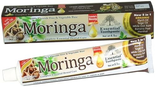 Moringa Essential Pasta de Dientes 100% Libre de Flúor - 7.05 oz