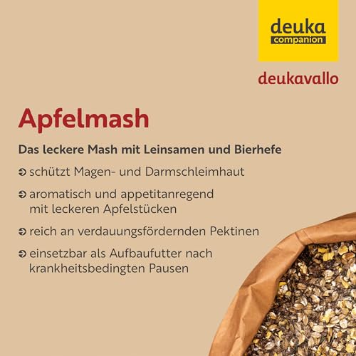 deukavallo Apfelmash 15 kg | Pferdefutter | mit Multivitamin-Komplex | aktiviert Stoffwechsel | verdauungsfördernd | Beifutter bei Regeneration + Fellwechsel