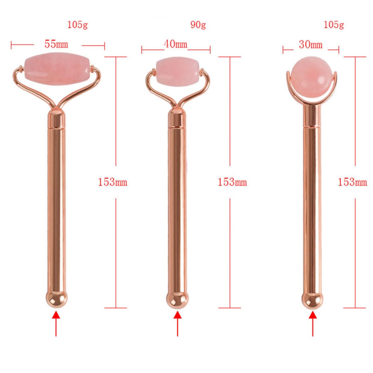 TOYANDONA Rouleau de Massage Facial Appareil Spa sans Électricité Forme Élégante en Jade Naturel pour Visage et Cou pour Soins à Domicile