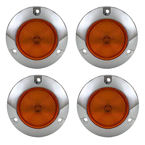 Luces LED redondas ámbar 2" Long Haul (4 unidades) miniatura 1
