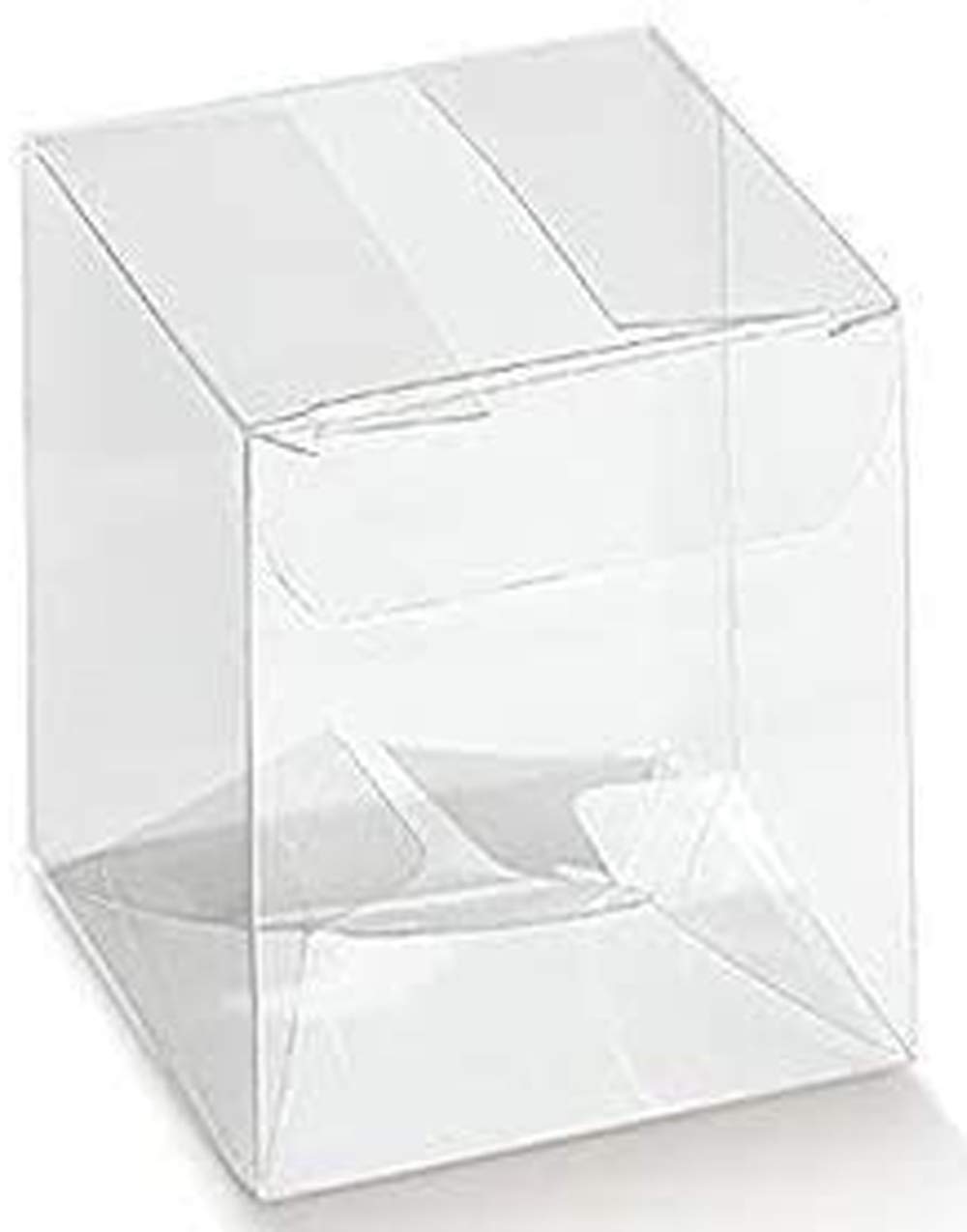 scotton spa 50 PZ Scatola PVC Trasparente 9X9X12 cm portaconfetti per BOMBONIERA