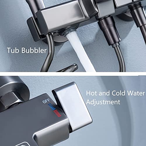 Système de douche exposé résolvant le manque de pression avec douche à main - 7