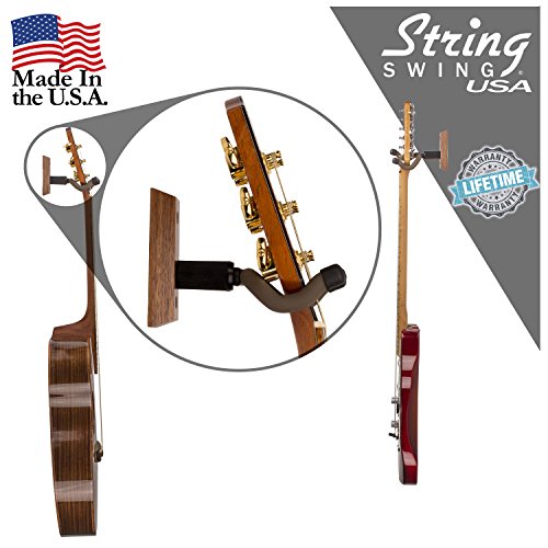 String Swing – Support mural pour guitare acoustique ou électrique CC01K – fabriqué aux États-Unis – Noyer noir – Lot de… - Les Beatles, Paul McCartney, John Lennon, RIngo Starr, George Harrison String Swing - Support mural pour guitare acoustique ou électrique CC01K - fabriqué aux États-Unis - Noyer noir - Lot de… – Image 5