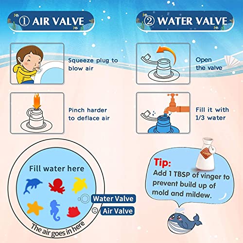 Image of Tummy time Ocean Theme Baby Water Play Mat, Leak-Proof and Sensory Development Toy,Play Gym for 6-12 Months Newborn Baby(Pack of 1)
