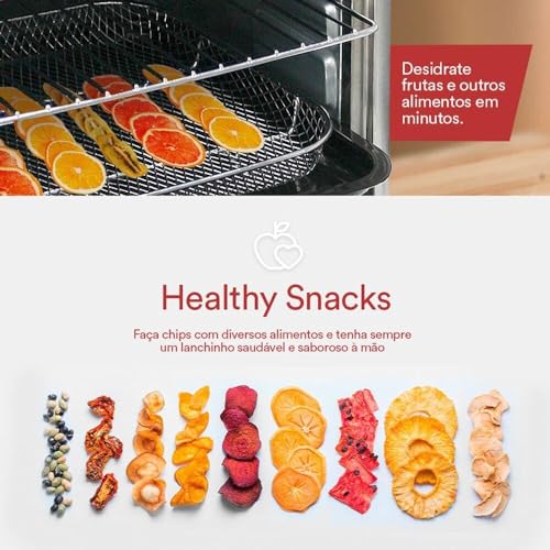 Forno Elétrico e Air Fryer Eos 25 Litros 3 em 1 Inox Efe25aid 110v