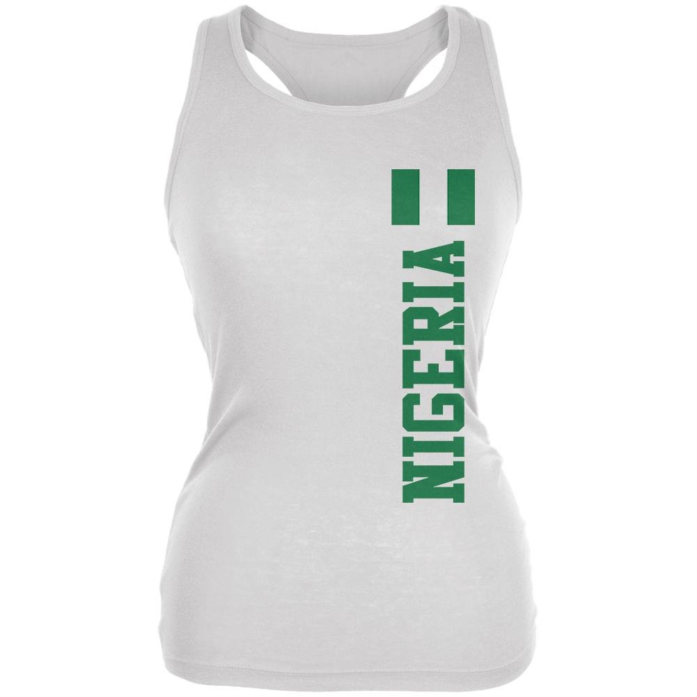 Old Glory World Cup Nigeria Juniors Soft Tank Top White MD